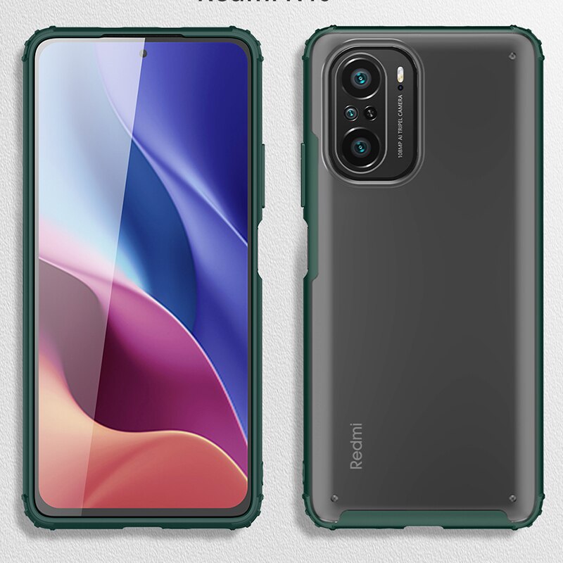 Ốp điện thoại chống sốc trong suốt thời trang cho Xiaomi Poco F3
