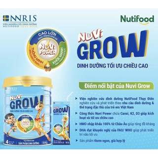 Sữa bột Nuvi Grow 4/900g từ 2 tuổi trở lên