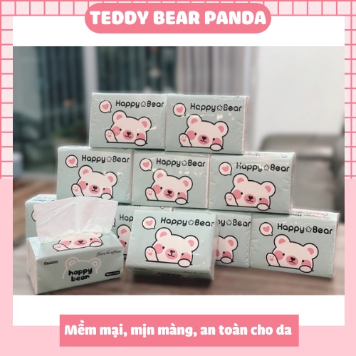 [Combo 24 gói] Giấy rút lụa trắng Happy Bear mềm mại