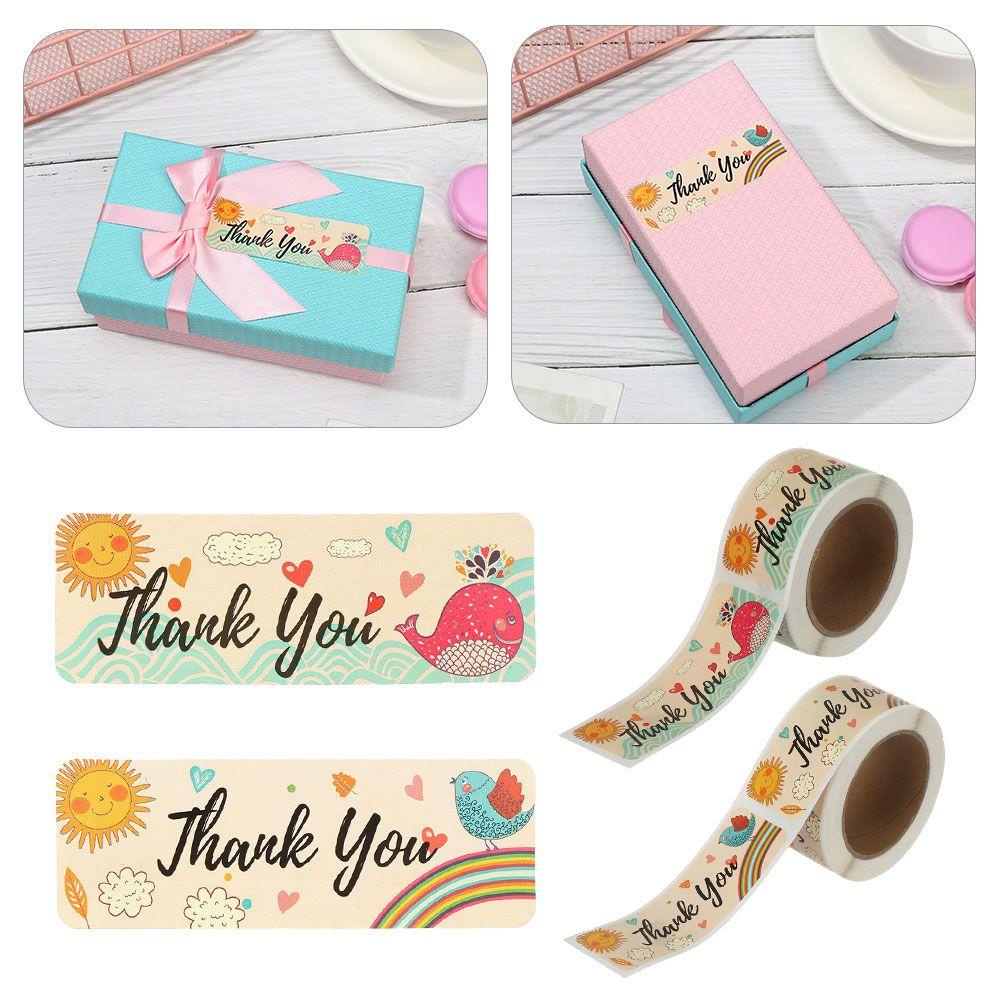LAKAMIER Bộ 120 Miếng Dán In Chữ Thank You Sáng Tạo