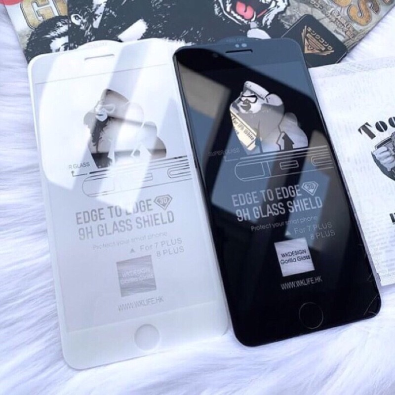 🌟CHÍNH HÃNG 🌟Kính Cường Lực Kingkong Hộp Giấy Full Màn iphone 6 6S 7 8 PLUS XR X XS 11 12 13 / MAX / MINI / PRO  WTP 009