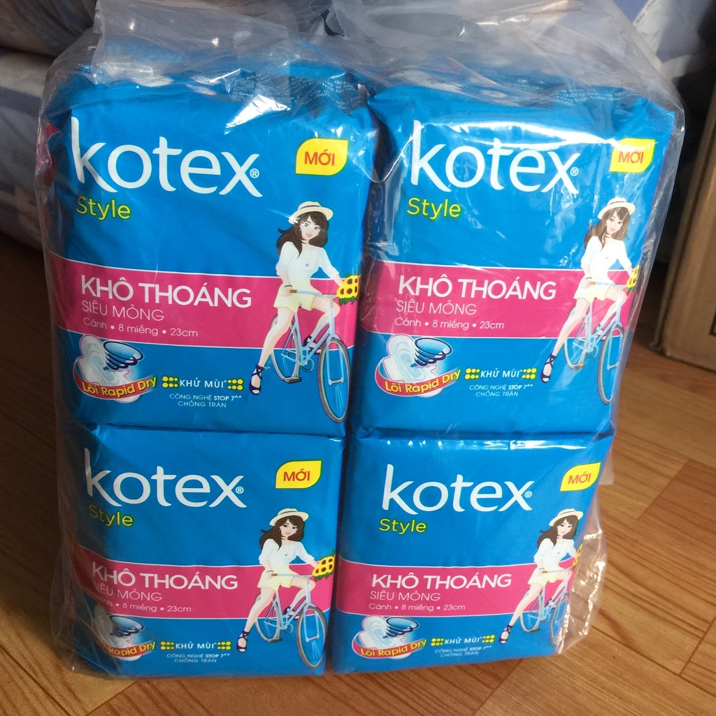 COMBO 8 GOI BVS KOTEX MỎNG CÁNH