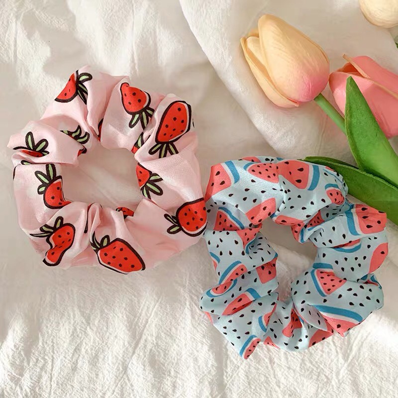 Dây Buộc Tóc Vải Scrunchies Sắc Màu Bốn Mùa Cho Bạn Nữ A506