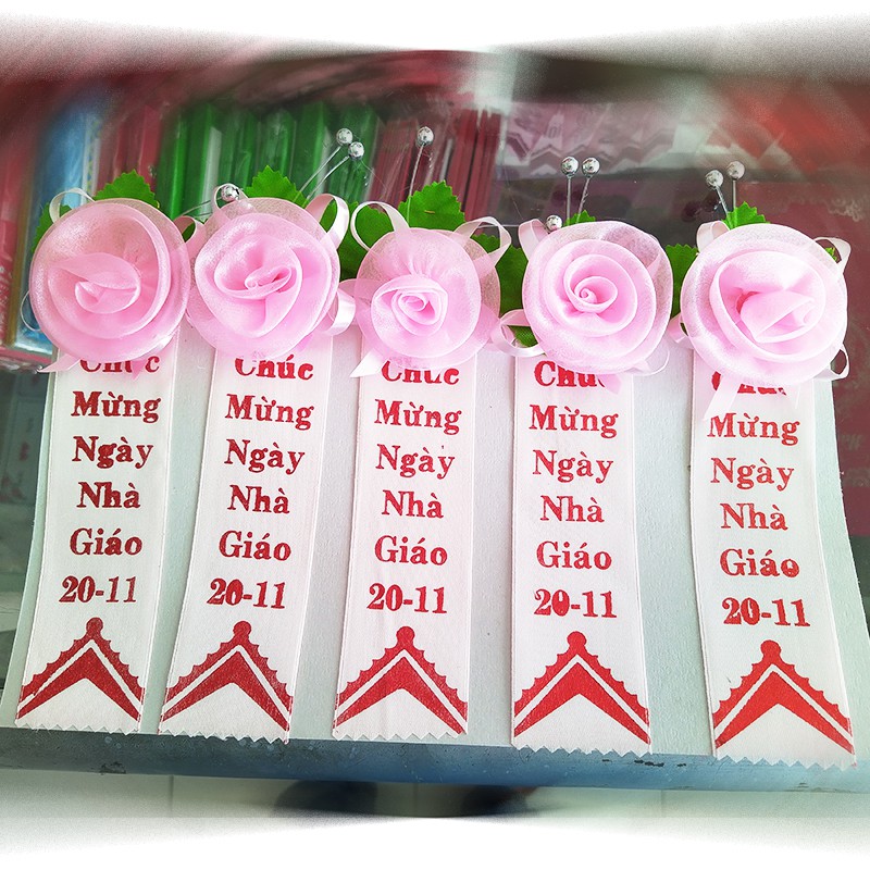 Hoa Vải Cài Áo Cho Thầy Cô Mừng Ngày Nhà Giáo Việt Nam 20-11