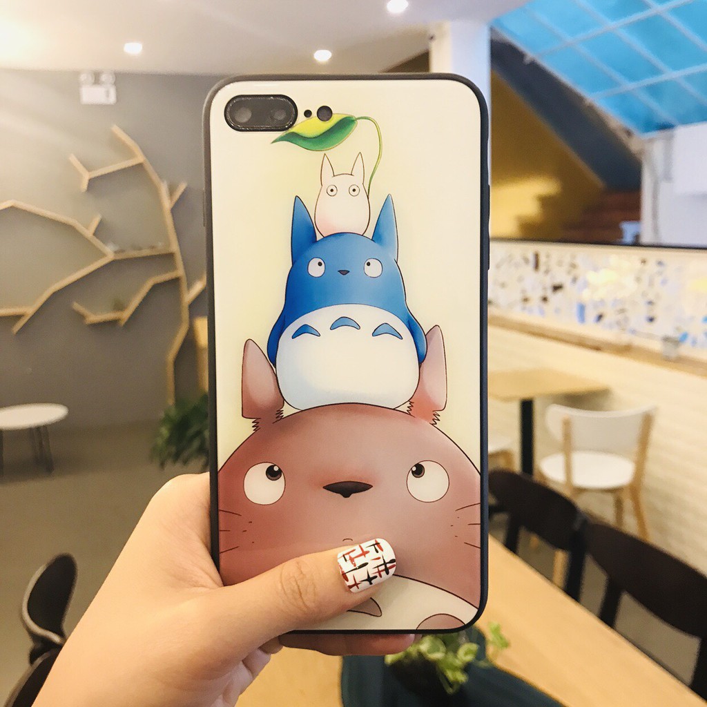 [ ẢNH THẬT ] Ốp Lưng Kính Cường Lực Totoro cho iphone 12 13 pro max xs max - k239