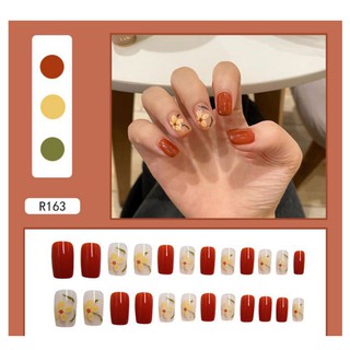 Sét 24 móng tay giả hoạ tiết hoa 3D