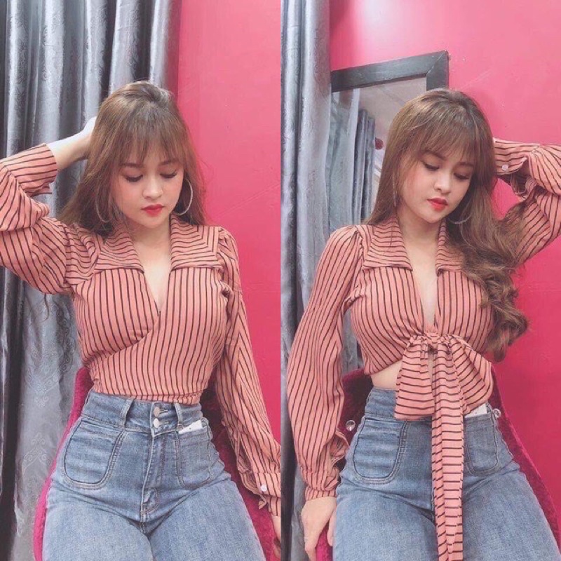 Quần jeans ôm cạp cao 2 túi trước chất co dãn mềm đẹp kèm ảnh thật
