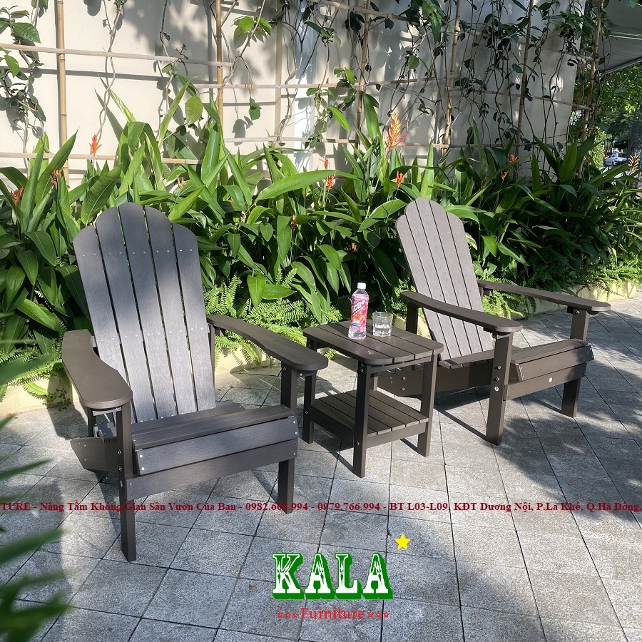 Bàn ghế Adriodack bằng Polywood nhập khẩu siêu đẹp
