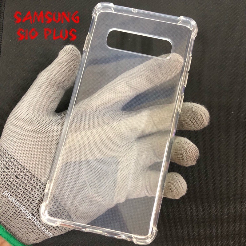 Ốp Lưng Samsung S10 Plus Dẻo Trong Suốt Chống Sốc Có Gù Bảo Vệ 4 Gốc
