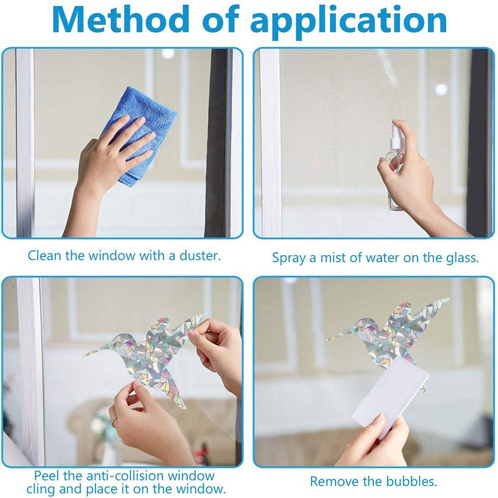 MOCHO Miếng Dán Cửa Sổ Hiệu Ứng Phản Quang Hai Công Dụng Bên Trong Và Bên Ngoài Chim Ruồi