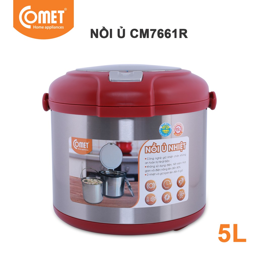 Nồi ủ nhiệt 5.0L COMET - CM7661