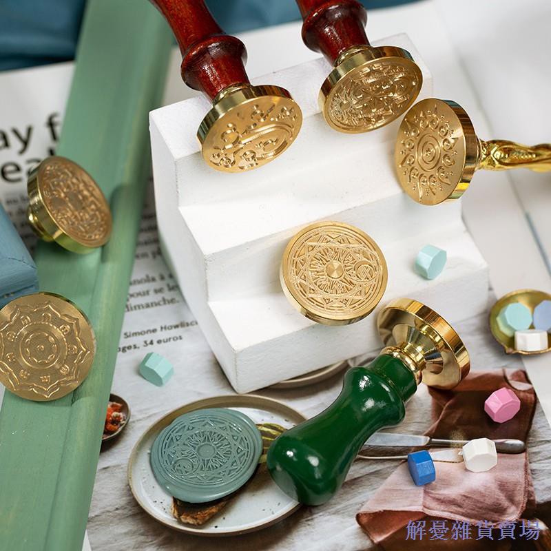 ☬☼Được kiểm soát Magic Dao Patriarch Lac Seal Magic Array Brass Seal Head Lời mời Phong bì Niêm phon