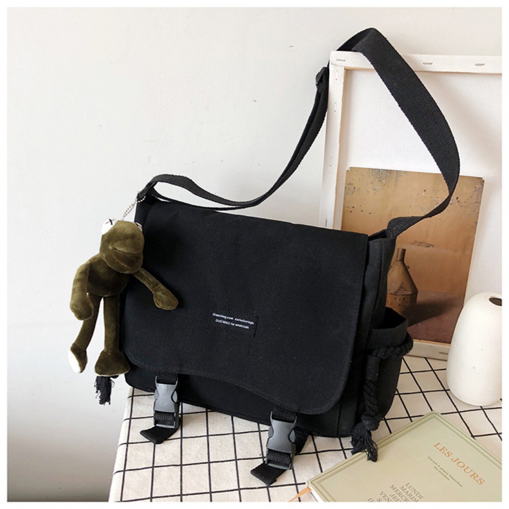 Freeship - Vải xịn Túi Đeo Chéo Vải Canvas nam nữ Đi Học Đi Chơi ulzzang unisex thời trang Hàn quốc