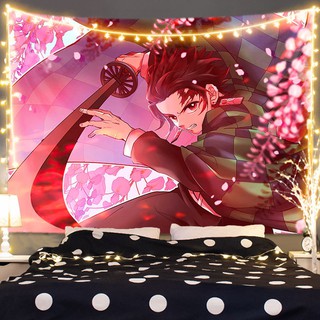 Demon slayer: anime poster phòng nền vải