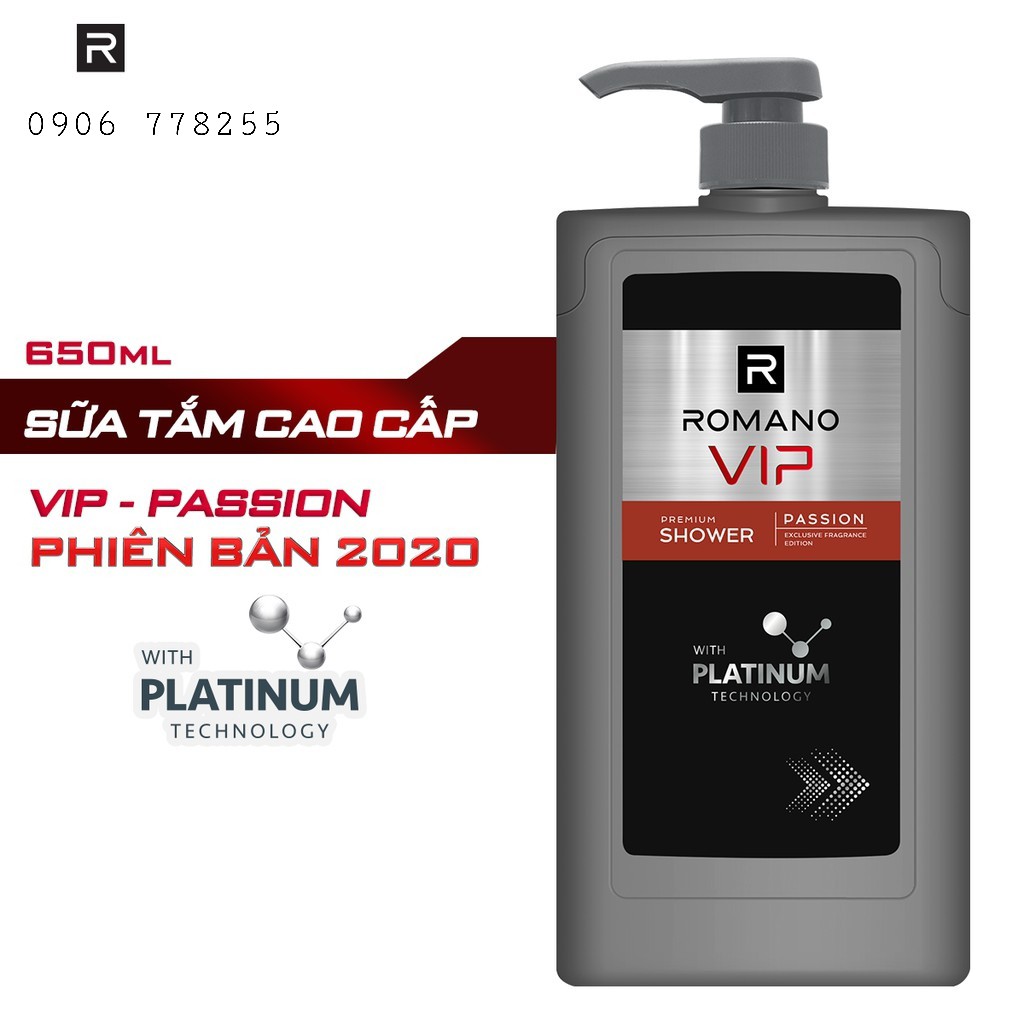 Dầu gội (sữa tắm) cao cấp Romano Vip 650g