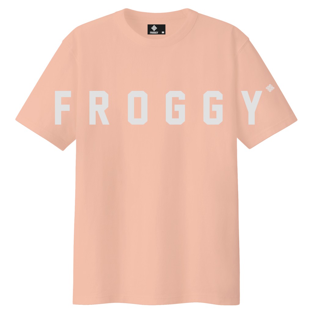 Áo thun tay lỡ FROGGY phông unisex nam nữ cotton oversize form rộng rất dễ phối đồ in chữ FROGGY phản quang siêu chất ạ