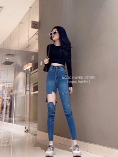 QUẦN ÔM GIÃN RÁCH ĐÙI CỰC HOT