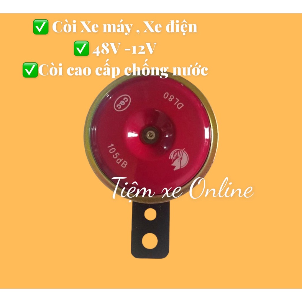 Còi xe 48V và còi 12V