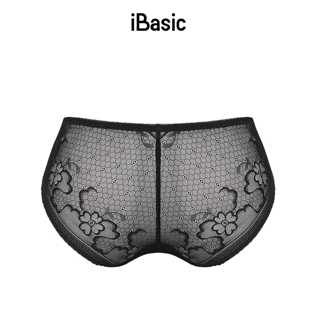 Quần lót nữ ren lưới hoa mai lưng cao iBasic PANW129