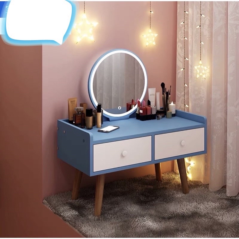 Bàn trang điểm ngồi bệt kiểu phong cách hiện đại bàn phấnmini có đèn LED