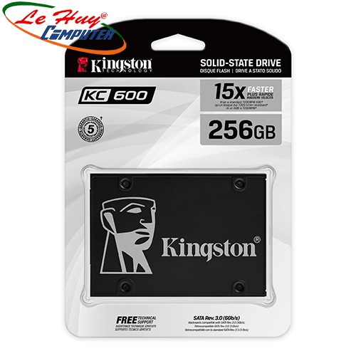 [Mã 66ELHASALE hoàn 7% đơn 500K] Ổ cứng SSD Kingston KC600 256GB 2.5-Inch SATA III - SKC600/256G