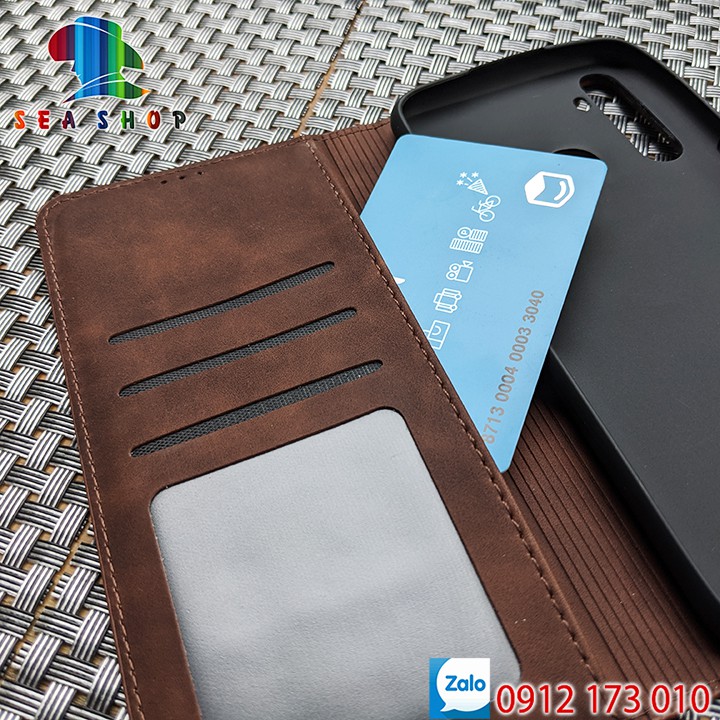 Bao da Realme 5, 5i, 5S, C3, 6i Nắp gập - Ốp lưng 2 mặt thiết kế ví cài thẻ, thiết kế ngăn lớn để tiền mặt