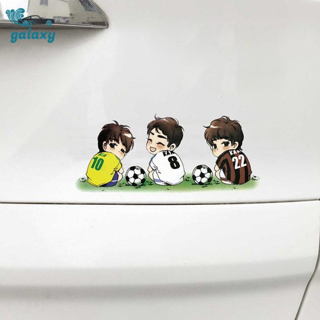 Galaxy Đề Can Dán Trang Trí Xe Hơi Họa Tiết Động Vật Hoạt Hình 3D Vui Nhộn Bằng PVC
