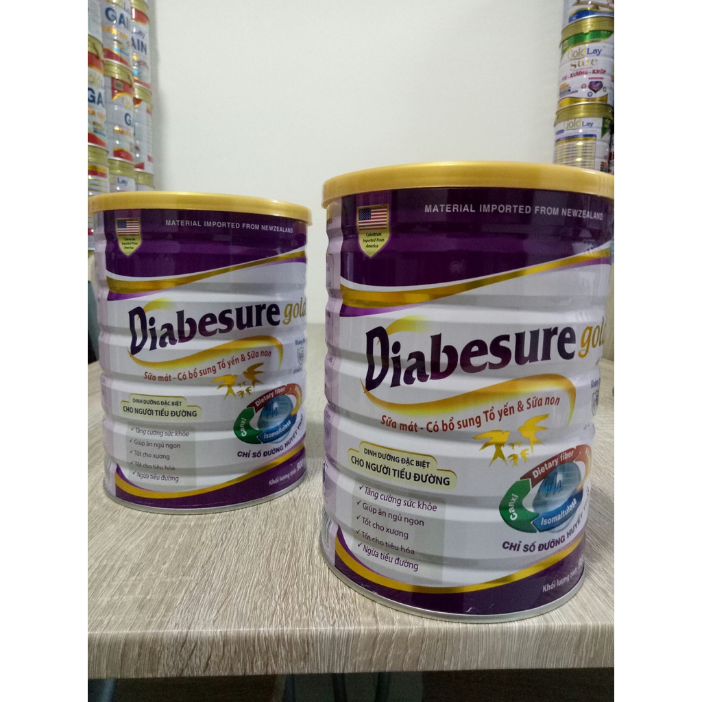 Sữa mát Diabesure Gold 900g bổ sung tổ yến và sữa non - Dinh dưỡng đặc biệt cho người tiểu đường