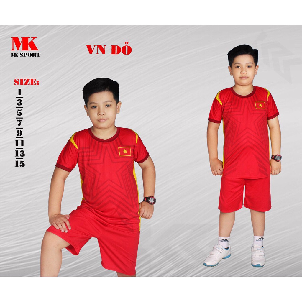 Đội tuyển Việt Nam mới Trẻ em,Người lớn.Bộ đá bóng,đá banh 2020 có size đại XXL.2XL