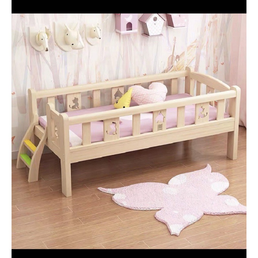 GIƯỜNG NGỦ CHO BÉ CHẤT LIỆU GỖ TỰ NHIÊN Kích thước 200*100*40cm CÓ THANGQWG .💥LIBERI  ONE 💥