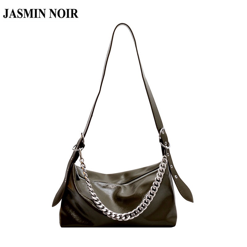 Túi Xách JASMIN NOIR Da PU Phối Dây Xích Đeo Vai Thời Trang Cho Nữ