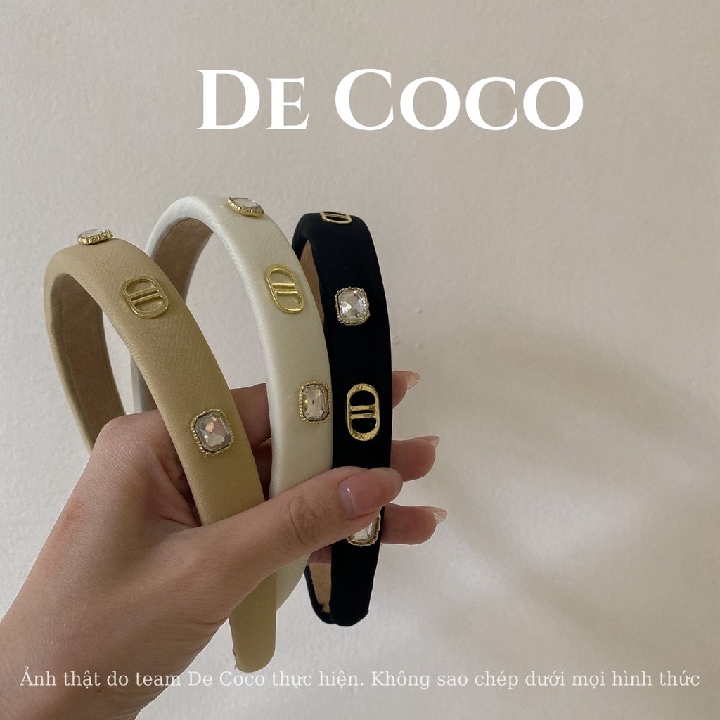 Bờm tóc đính đá Hàn quốc, băng đô charm sang chảnh Hebe De Coco