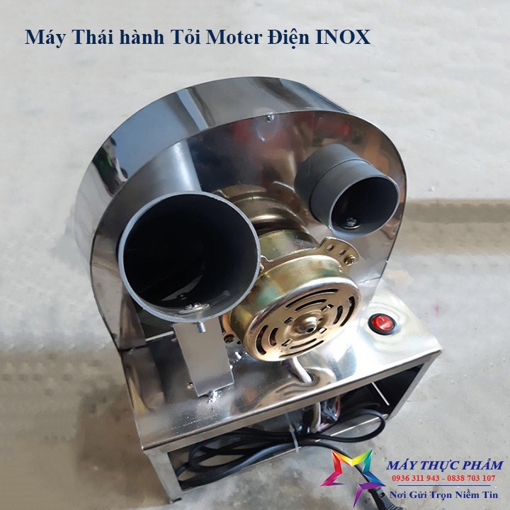 Máy thái hành inox chạy điện