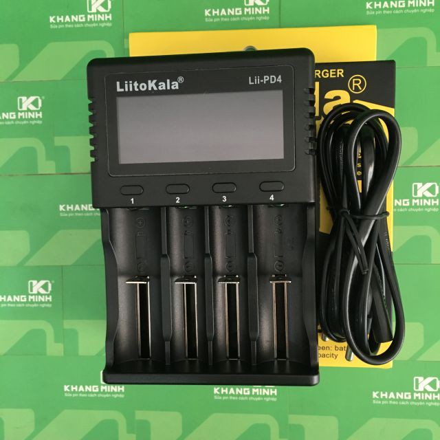 Sạc LiitoKala Lii-PD4, sạc thông minh và đo dung lượng pin.