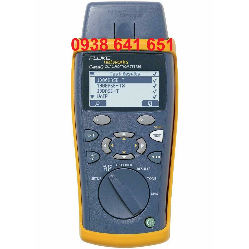 Máy test băng thông và đo chiều dài Fluke CIQ-100. Xuất file report báo cáo PDF. BH 12 tháng