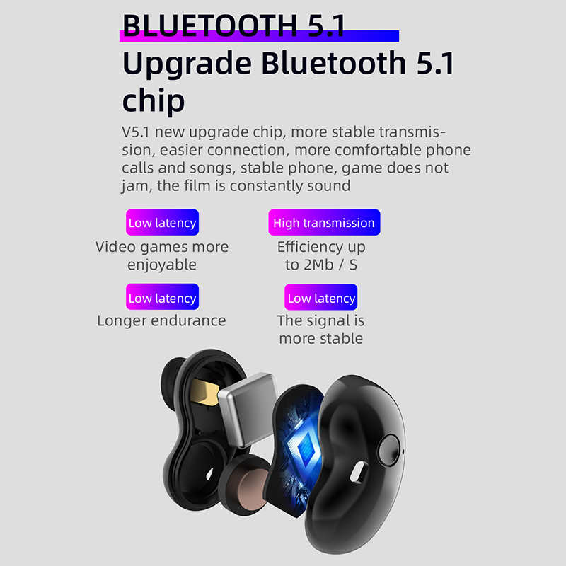 Tai Nghe Bluetooth S6 5.1 Không Dây 8d Kèm Mic Dùng Cho PK Samsung Galaxy Buds Live
