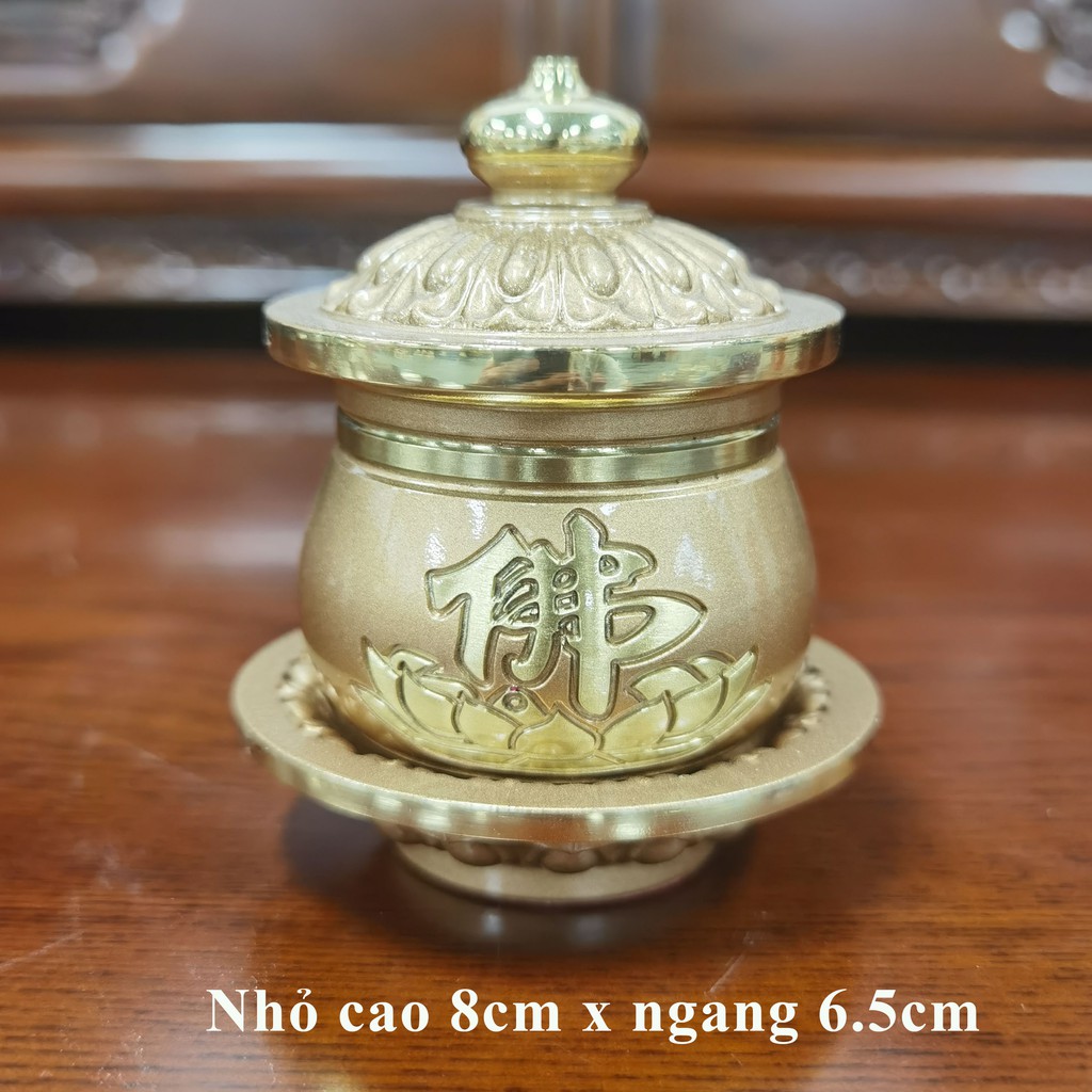 Bộ Thờ Cúng Chun , Án Hoa Văn Chữ Phật Bằng Đồng Cao Cấp - Phật Giáo Tường Thuận
