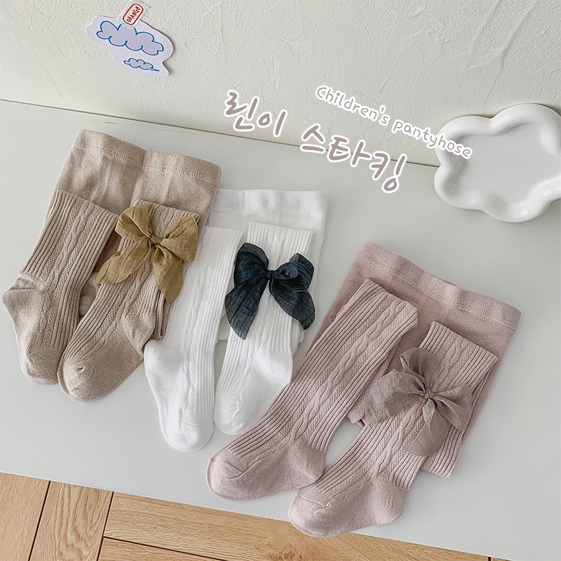 Quần Tất Đính Nơ Dễ Thương Cho Bé Gái 0-2 Tuổi