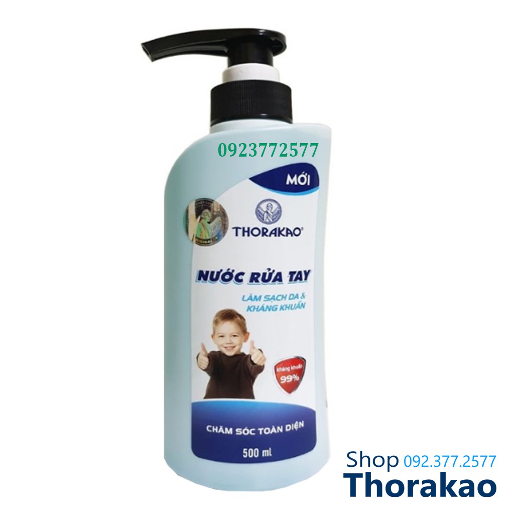 Nước rửa tay sạch da, kháng khuẩn mềm mại da tay Thorakao 500ml