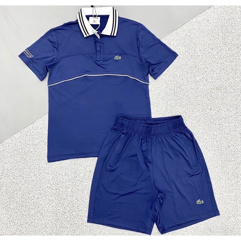 Bộ thể thao nam mùa hè có hoạ tiết mã Lc1, Bộ thể thao cotton co dãn phong cách hàn quốc btshop từ 45 đến 75 kg