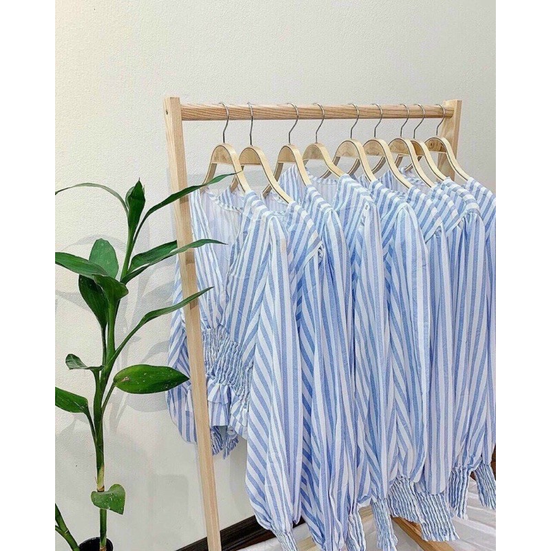 Áo sơ mi kiểu cách điệu tay phồng SIÊU XINH TRIPBLE T DRESS - free size
