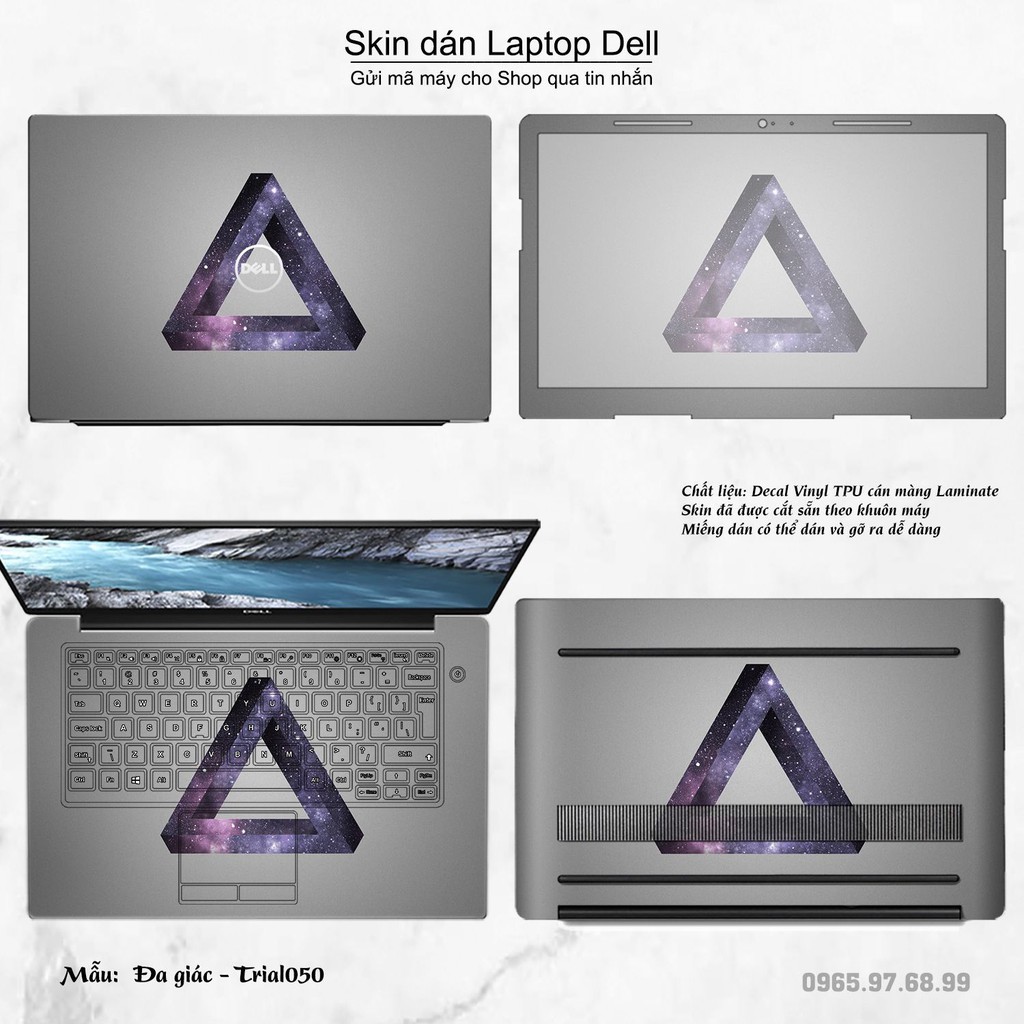 Skin dán Laptop Dell in hình Đa giác _nhiều mẫu 9 (inbox mã máy cho Shop)