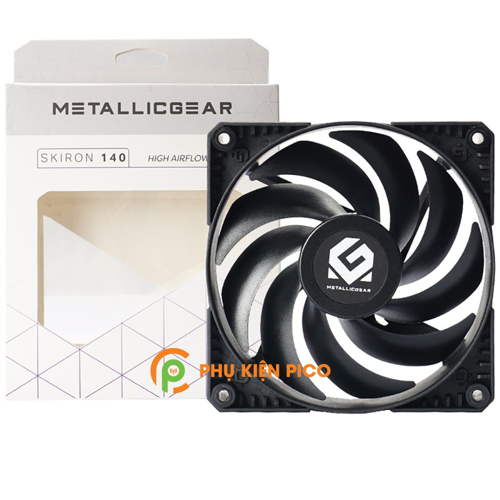 Quạt tản nhiệt case máy tính chính hãng PHANTEKS Metallic Gear Skiron Black 140mm 1500RPM - Quạt fan case 14cm