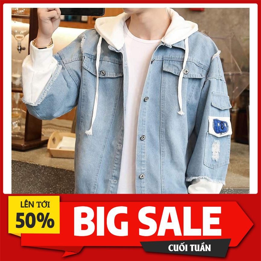 [ Big Sale ] áo khoác jean nam,khoác jean Unisex cao cấp KJC22 thời trang format