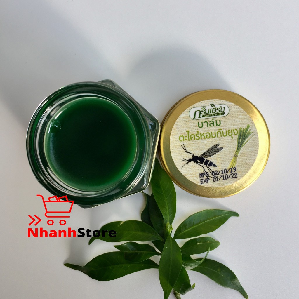 Kem chống muỗi Green Herb Balm 20g Thái Lan - An toàn cho cả trẻ nhỏ