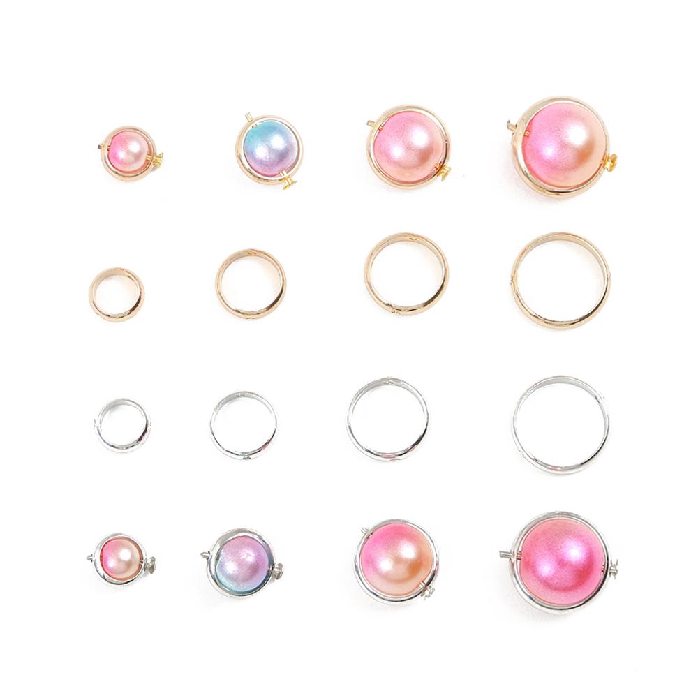 Set 10 vòng nối xỏ hạt màu vàng/bạc cỡ 8/10/12/14mm phù hợp cho hạt 6/8/10/12mm làm đồ trang sức thủ công
