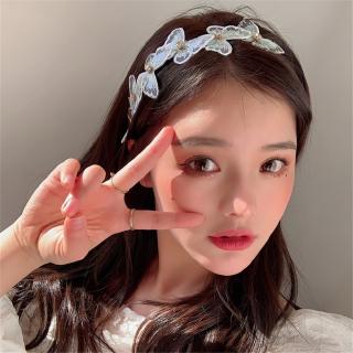 Dây Buộc Tóc Vải Lưới Mỏng Họa Tiết Bướm Dễ Thương Thời Trang Mùa Hè Cho Nữ