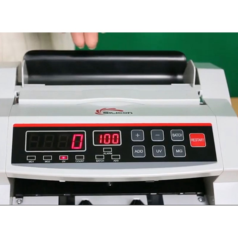 Máy đếm tiền Silicon MC-2200 mini nhập khẩu, Tốc độ 1000 tờ/phút, đếm cộng dồn, chia mẻ