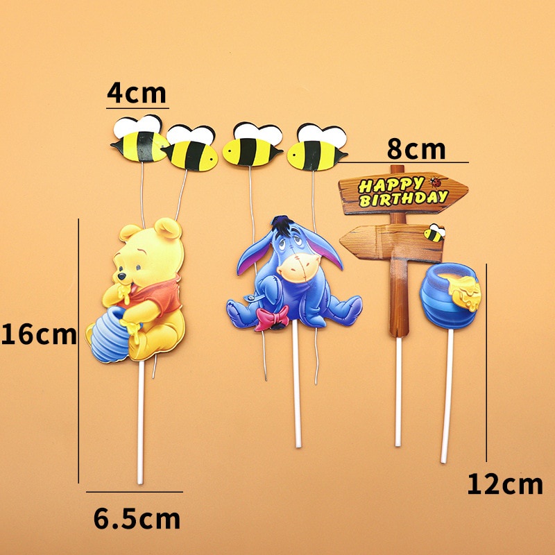 Mô Hình Trang Trí Bánh Kem Hình Gấu Pooh Đáng Yêu