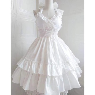 Đầm Yếm Mềm Mại Phong Cách lolita Cổ Điển Thanh Lịch Cho Nữ